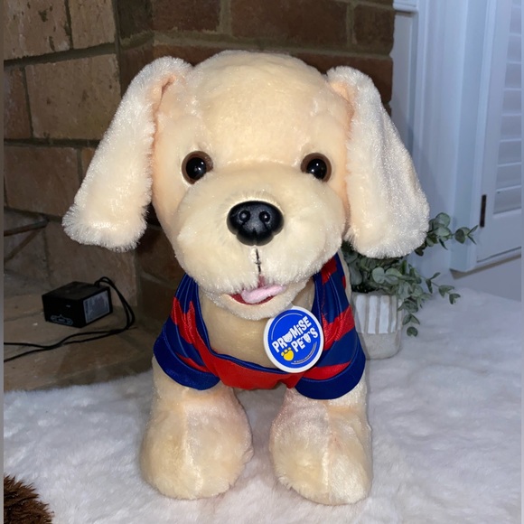Build A Bear Promise Pets Muffin Beige Plush Dog wearing‎ Jersey shirt - Picture 1 of 5